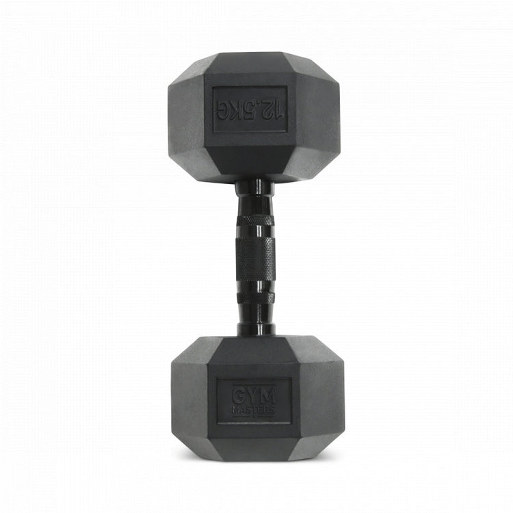 Hexagon Dumbbell / hex dumbbells 12,5 kg Zwart (1 stuk)