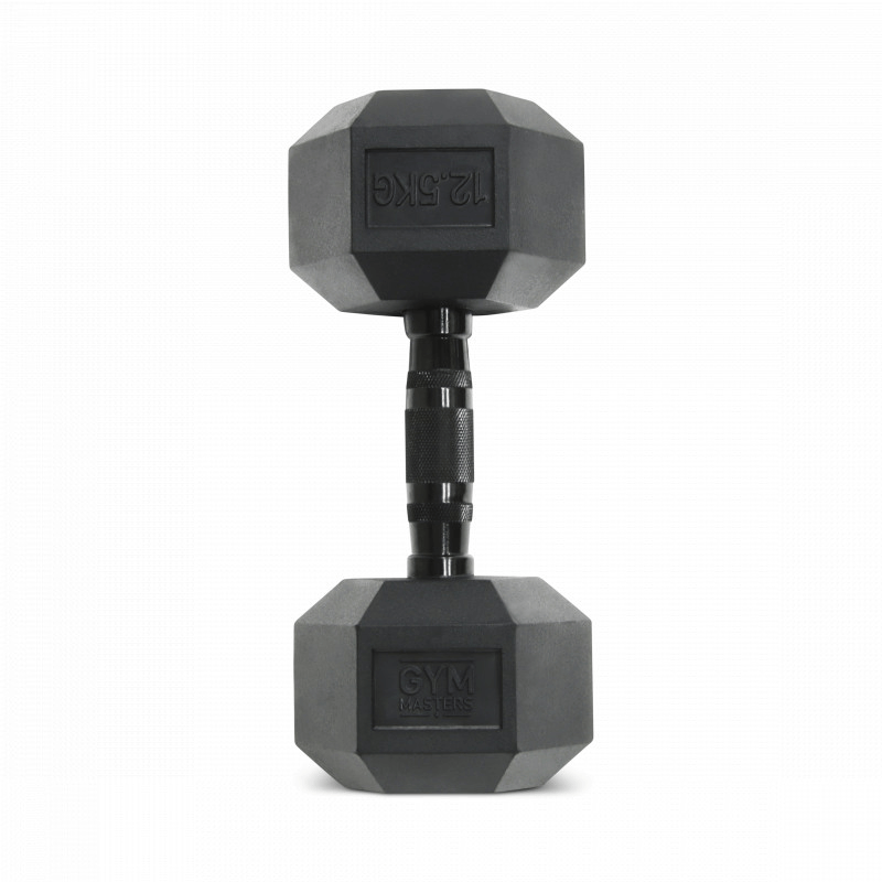 Hexagon Dumbbell / hex dumbbells 12,5 kg Zwart (1 stuk)