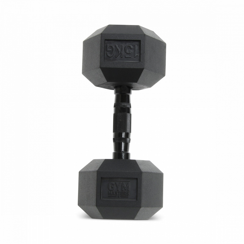 Hexagon Dumbbell / hexa dumbbells 15 kg Zwart (1 stuk)