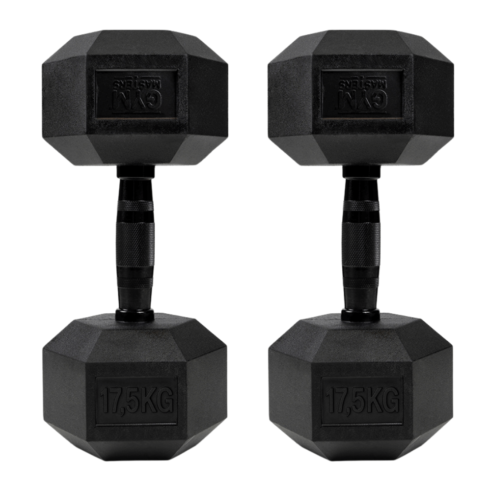 Hexagon dumbbells 17.5 kg pair for effective home workout and strength training.