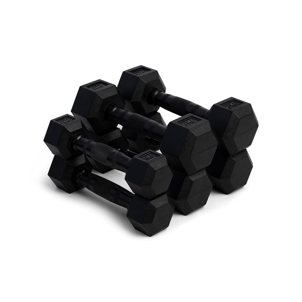 Hexa Dumbbell Set 1 - 2 - 3 kg (6 dumbbells - 12 kg)