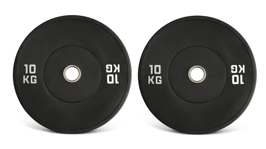 Gym Masters Barbell + Bumper Plates Set – 120 cm bar + 1,25 / 2,5 / 5 / 10 kg (per paar)