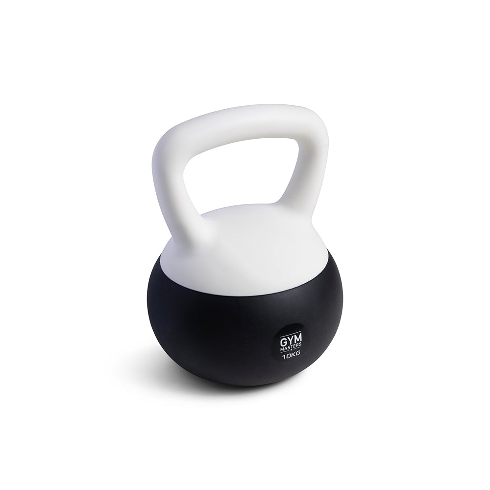 Zachte kettlebell set 3 stuks (10 kg & 12 kg & 14 kg) - Gym Masters kettlebell 10 kg met ergonomisch handvat.