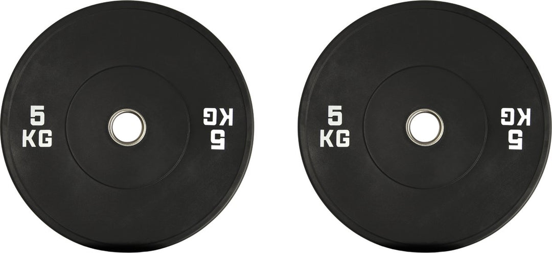Gym Masters Barbell + Bumper Plates Set – 120 cm bar + 1,25 / 2,5 / 5 / 10 kg (per paar)