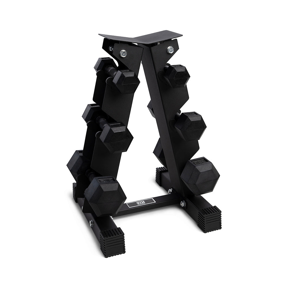 Hexa Dumbbell Voordeelset 1-3-5 kg + Dumbbell Rek – 6 Dumbbells