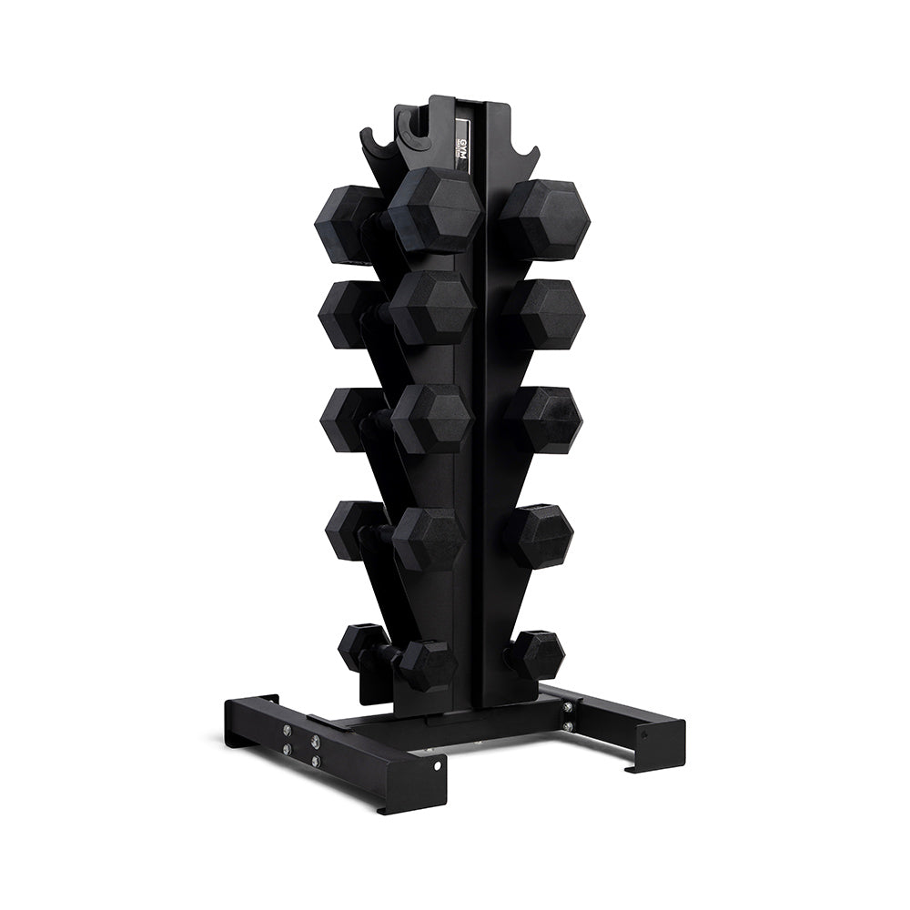 Hexa Dumbbell Voordeelset 1-2-3-4-5 kg + Dumbbell Rek – 10 Dumbbells