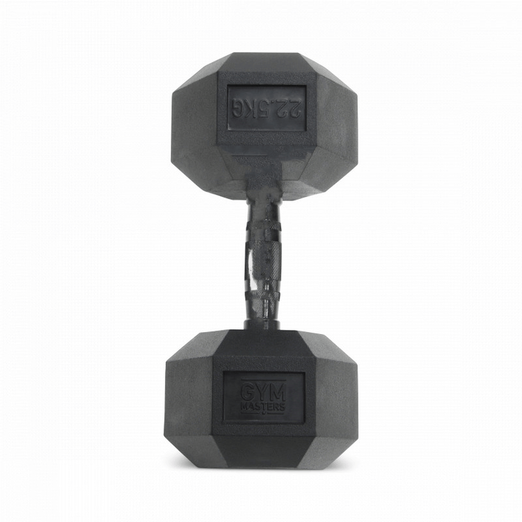 Hexagon Dumbbell / hexa dumbbells 22,5 kg Zwart (1 stuk)