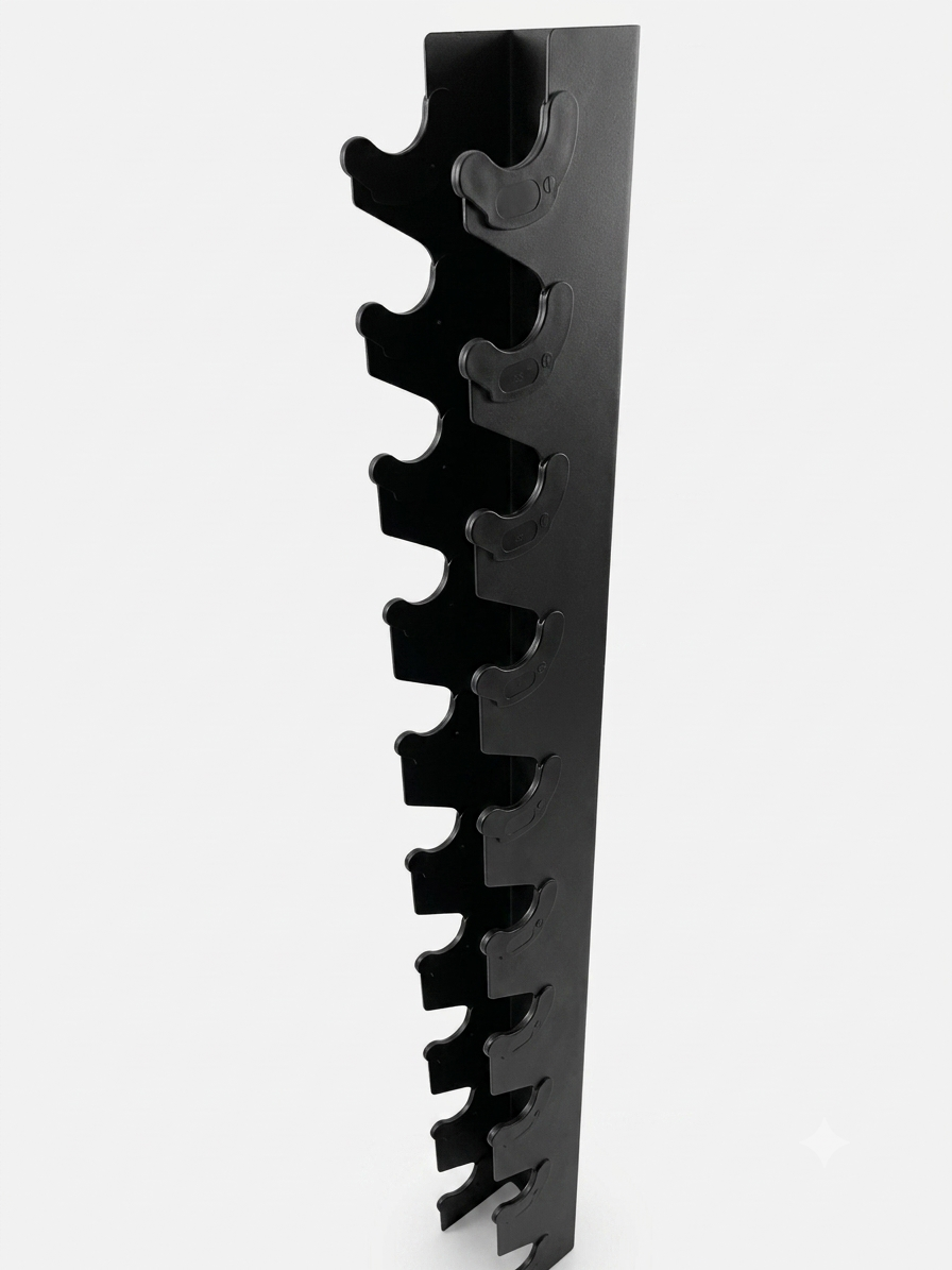 Dumbbellrek muurbevestiging (voor 10 stuks – max. 10kg dumbbell)