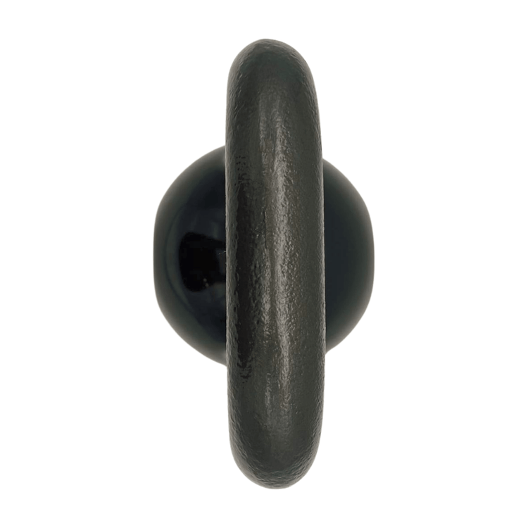 Top view of a 20kg vinyl kettlebell, featuring an ergonomic design for comfortable grip during workouts.