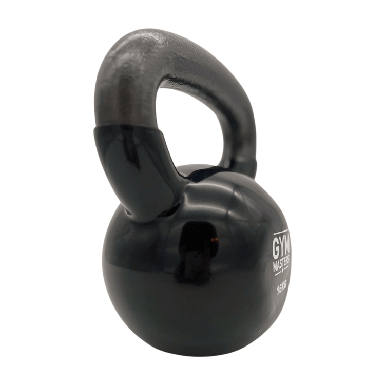 16 KG vinyl kettlebell, ergonomic design for strength training, perfect for home workouts and gyms.