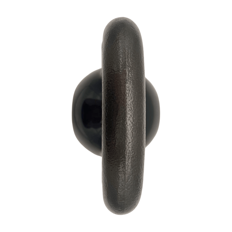 Top view of a 16 KG vinyl kettlebell, ideal for effective home or gym strength training with ergonomic grip.