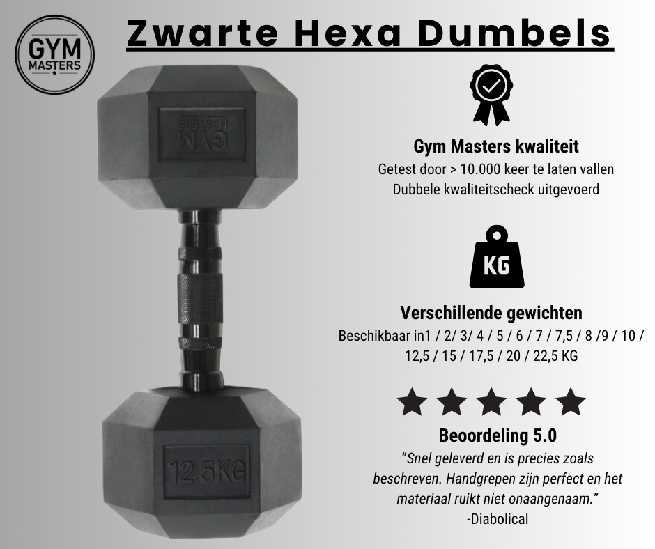 Hexa dumbbells 3 kg (2 stuks)