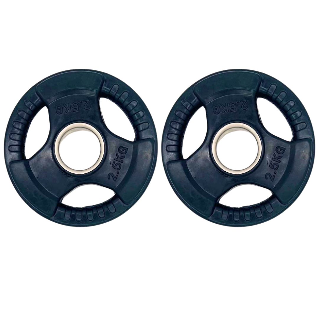 Gym Masters Barbell + Bumper Plates Set – 120 cm bar + 1,25 / 2,5 / 5 / 10 kg (per paar)