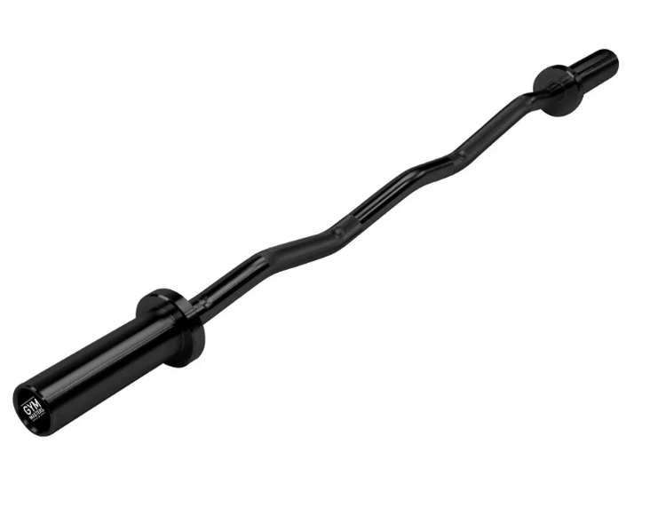 Gym Masters curlbar set featuring a 120 cm EZ curlbar designed for effective bicep and tricep workouts at home.