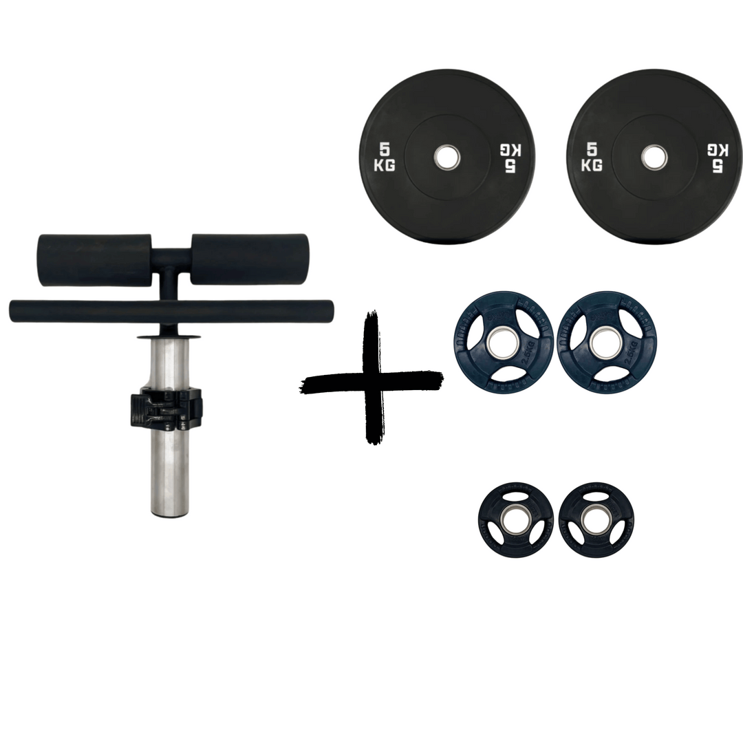 Gym Masters Tib Bar Set – Inclusief 1,25 kg, 2,5 kg en 5 kg Bumper Plates