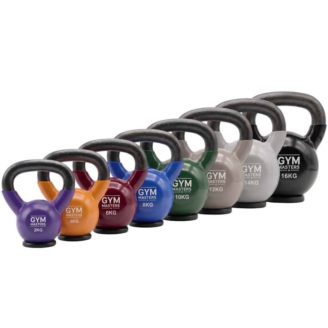 Gym Masters Vinyl Kettlebell voordeelset 2 t/m 16 KG - (8 stuks)