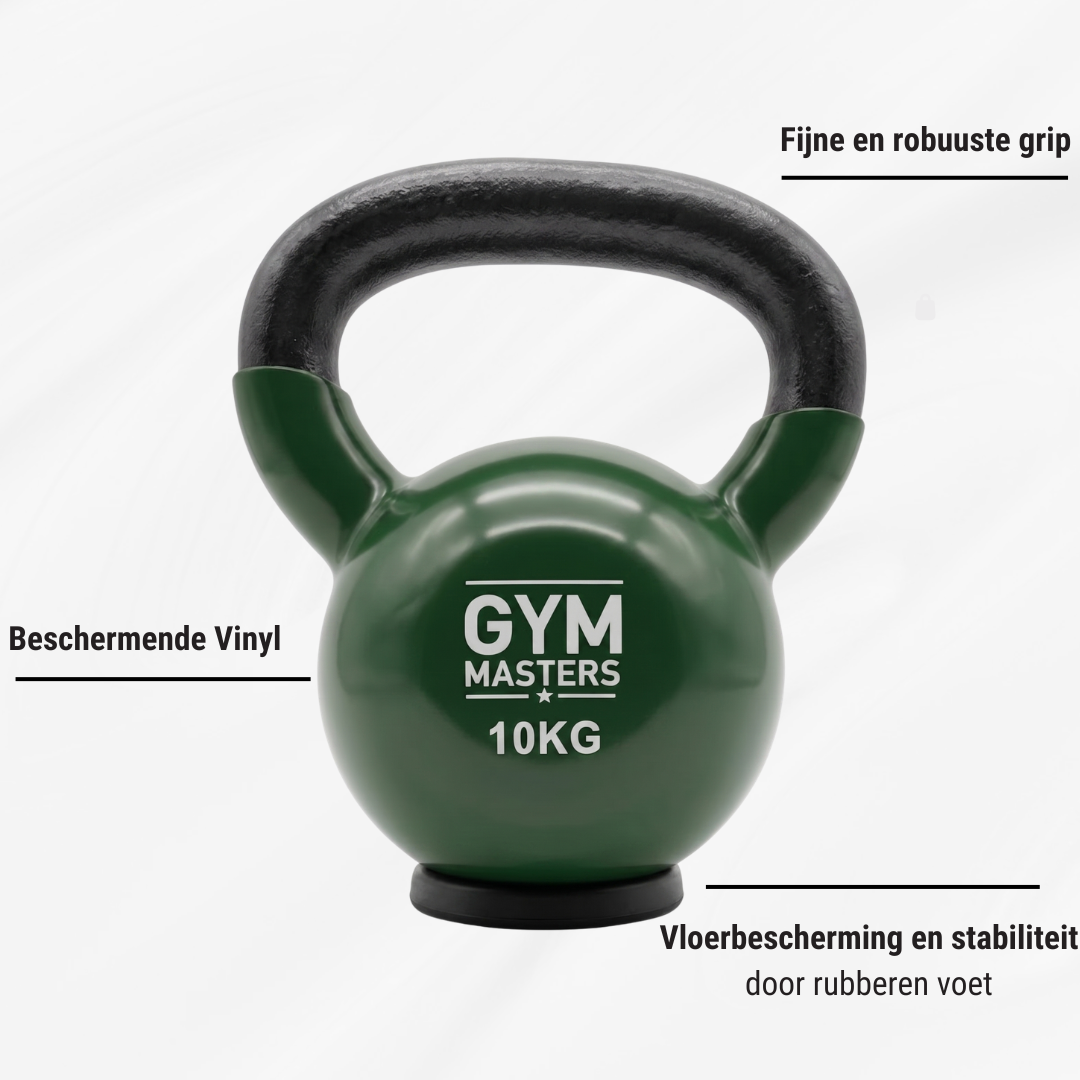 Gym Masters Kettlebell Set 4–6–10 KG - Vinyl